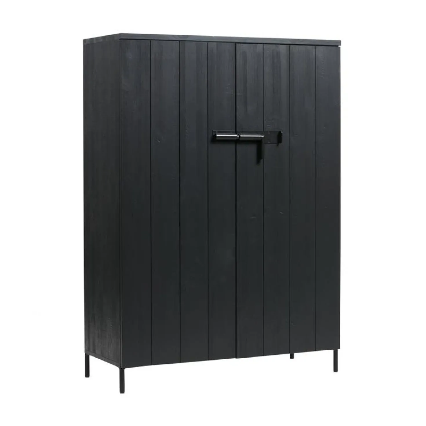 Bruut 2-deurs Wandkast grenen zwart 100cm