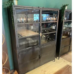 Buffetkast industrieel Trevor zwart 140cm
