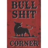 Bullshit Corner - metalen bord