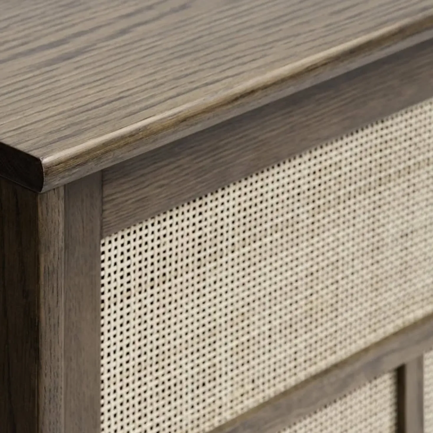 Burcei dressoir donkerbruin eikenhoutfineer 180cm