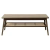 Burcei salontafel donkerbruin eikenhoutfineer 120cm