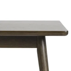 Burcei uitschuifbare eettafel donkerbruin eikenhoutfineer 150cm