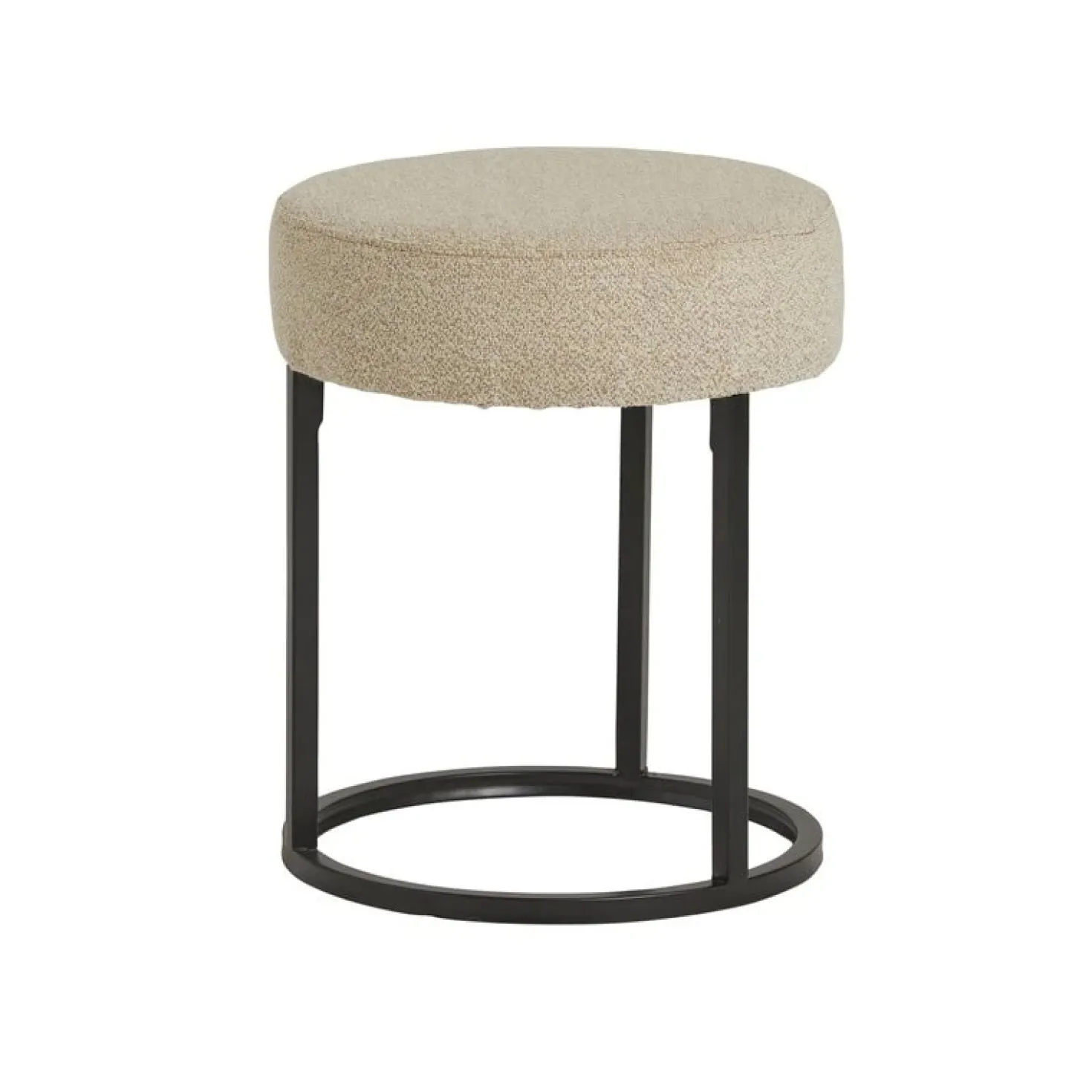 Cabeza Poef rond stof Beige 40cm