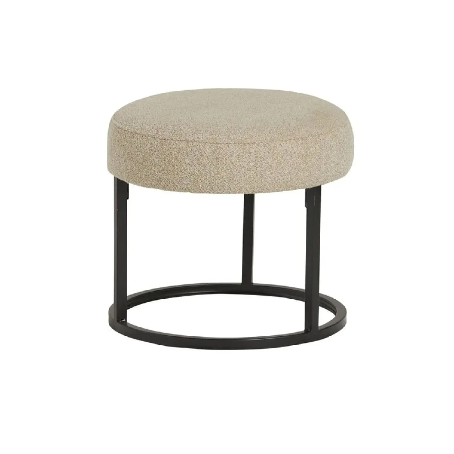 Cabeza Poef rond stof Beige 45cm