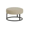 Cabeza Poef rond stof Beige 50cm