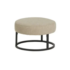 Cabeza Poef rond stof Beige 50cm