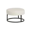 Cabeza Poef rond stof Gebroken wit 50cm