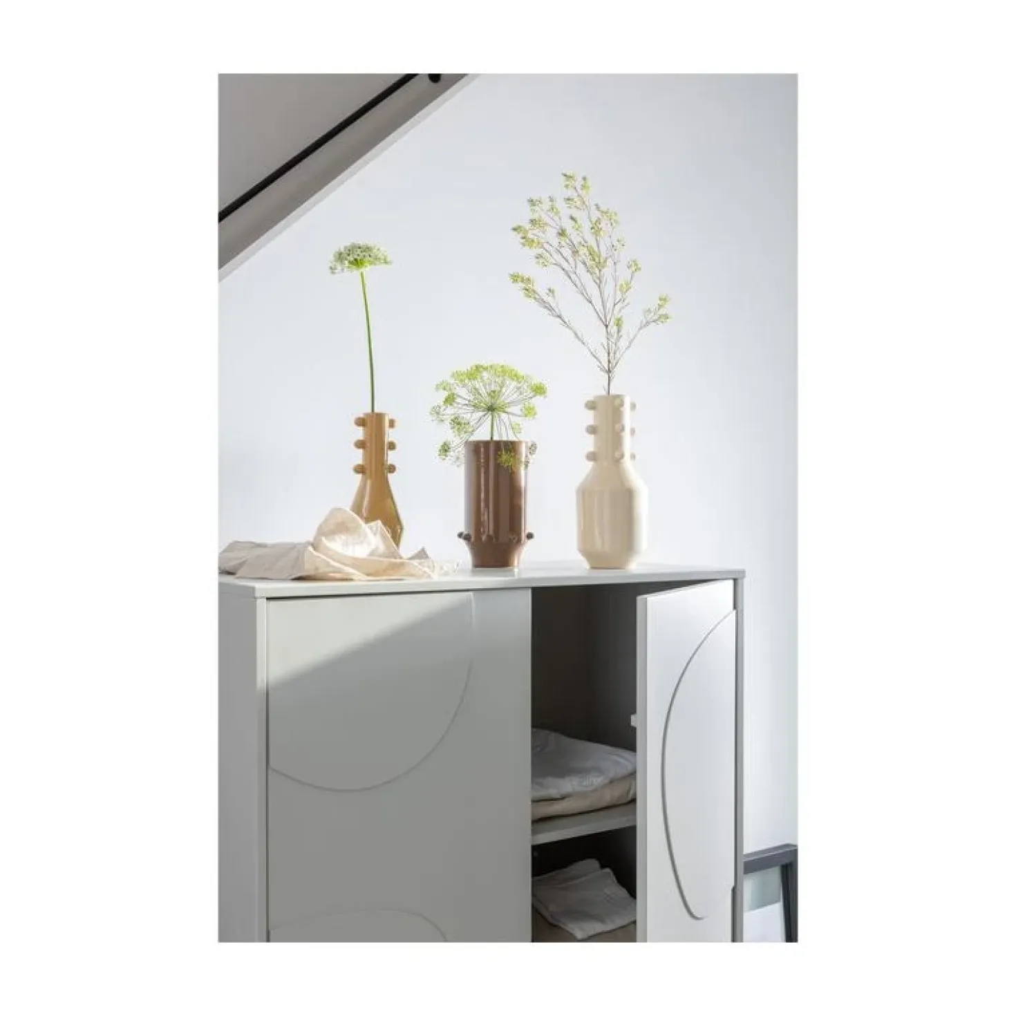 Cadiz Opbergkast grenen grijs 85cm