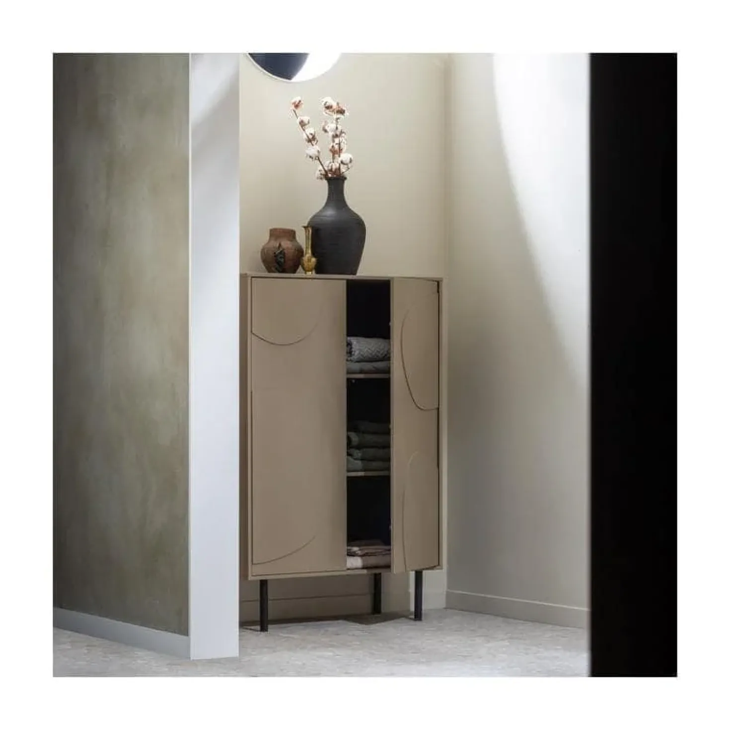 Cadiz Opbergkast grenen taupe 85cm