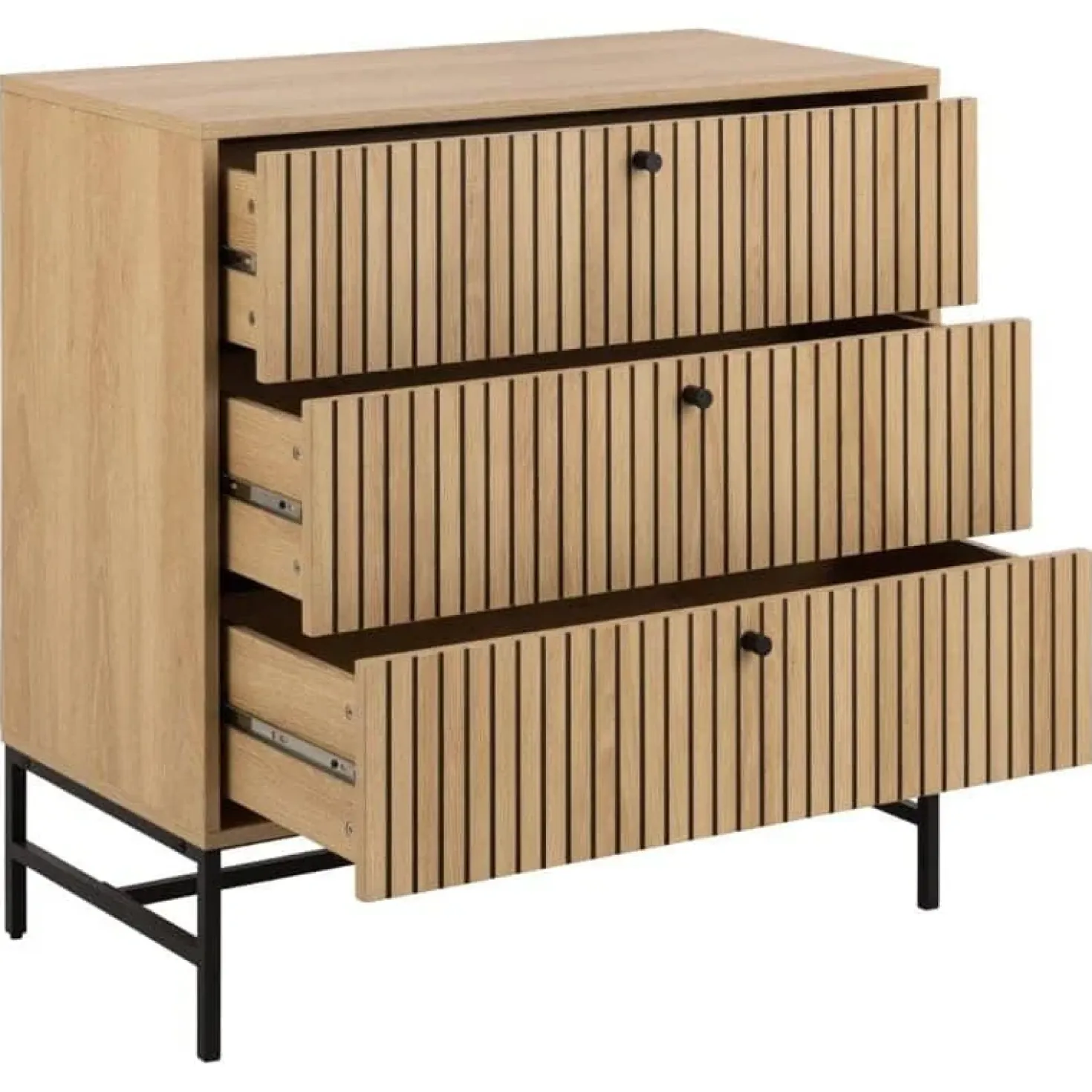 Calmera Ladekast Naturel 3 lade 80cm