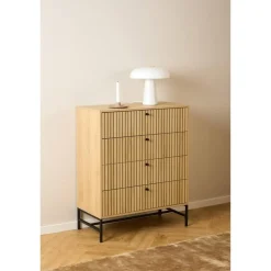 Calmera Ladekast Naturel 4 lade 80cm
