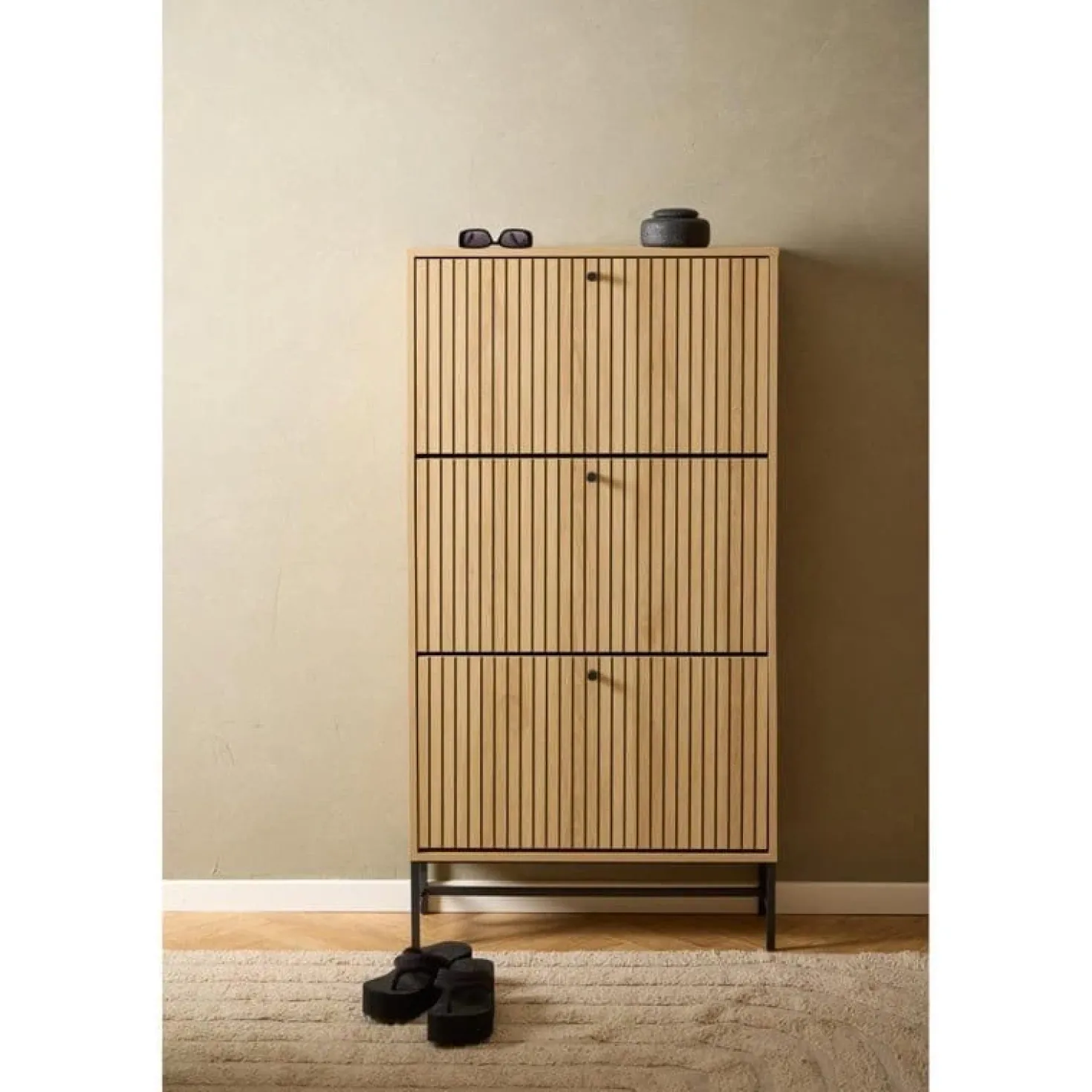 Calmera Schoenenkast Naturel 3 vak 71cm