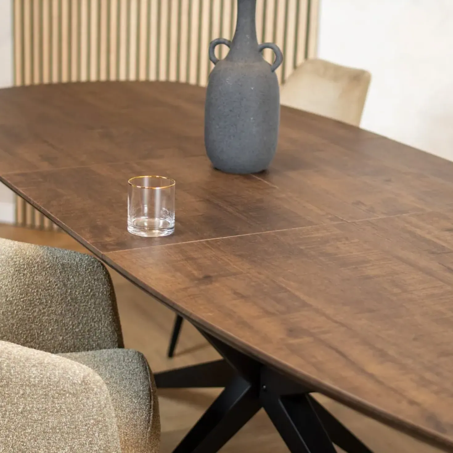 Calvenza uitschuifbare Eettafel Deens ovaal 220/277cm - Zelf samenstellen