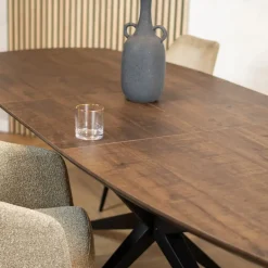 Calvenza uitschuifbare Eettafel Deens ovaal 200/257cm - Zelf samenstellen