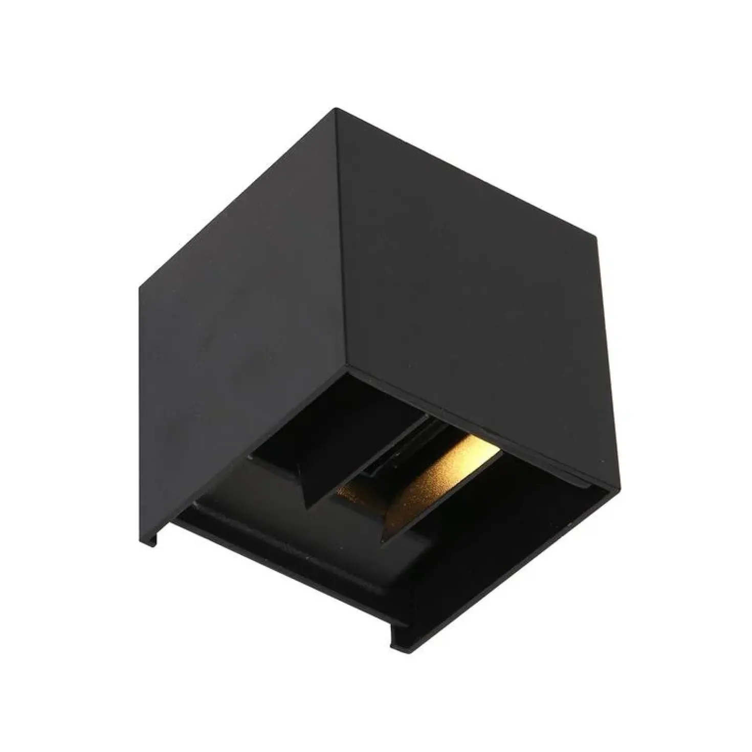 Carcer 2-lichts Buitenlamp vierkant XL Zwart Schemer sensor