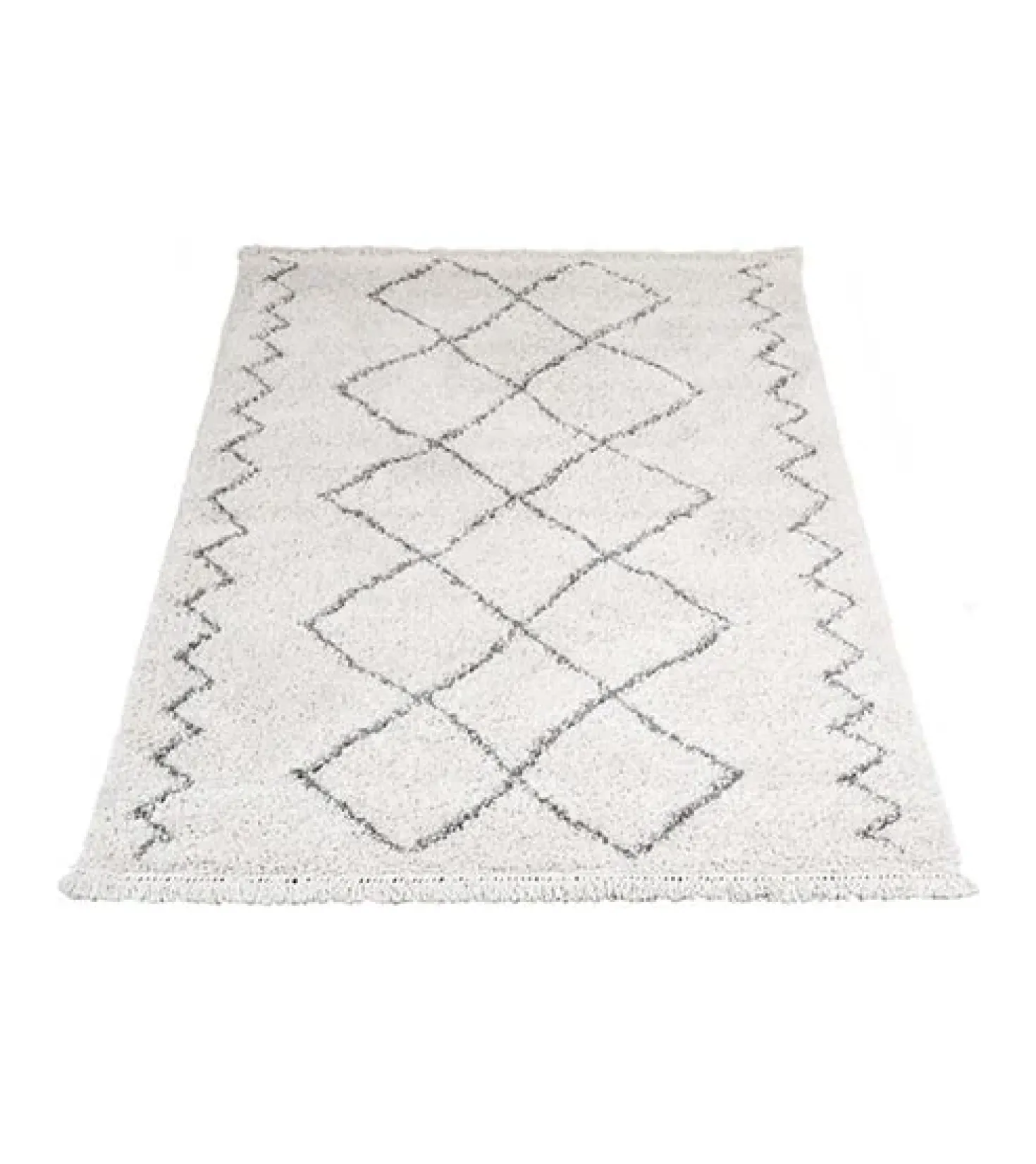 Casablanca vloerkleed hoogpolig rechthoek creme