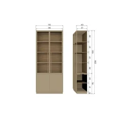 Casa Buffetkast grenen mud 101 cm