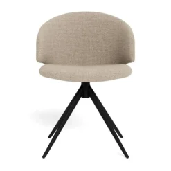 Casaro Eetkamerstoel Lichtbeige met zwarte poot