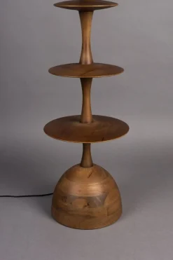 Cath 1-lichts Vloerlamp Walnoot