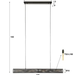 Celeste Hanglamp 4-lichts cylinder Metaal