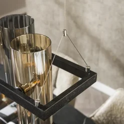 Celia 10-lichts Hanglamp 2-kleurig glas