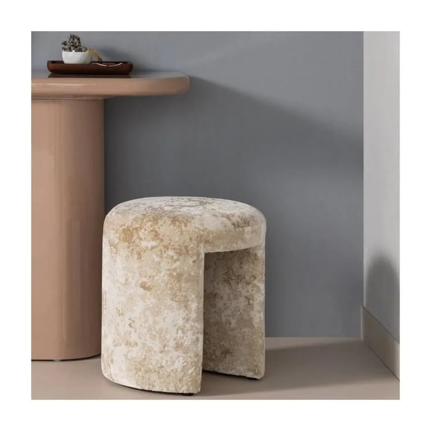 Charlie Kruk rond Beige 45cm