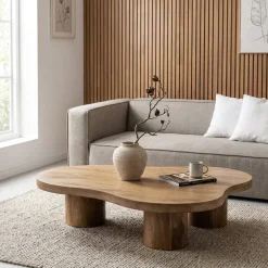 Charlie Salontafel organisch Naturel 130cm