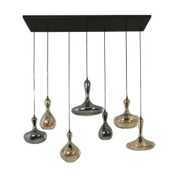 Chloe 7-lichts glazen hanglamp