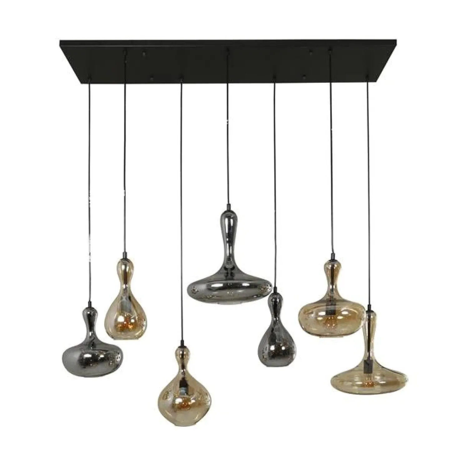 Chloe 7-lichts glazen hanglamp
