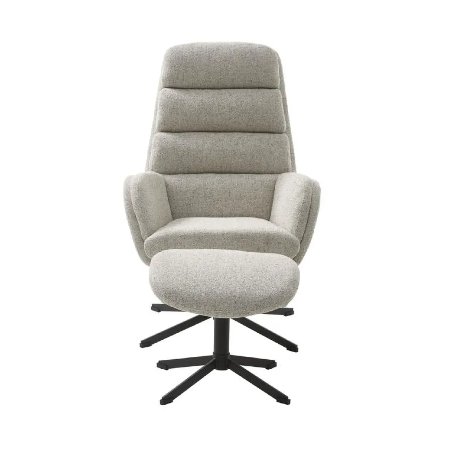 Chris Relaxfauteuil met voetenbank gebroken wit
