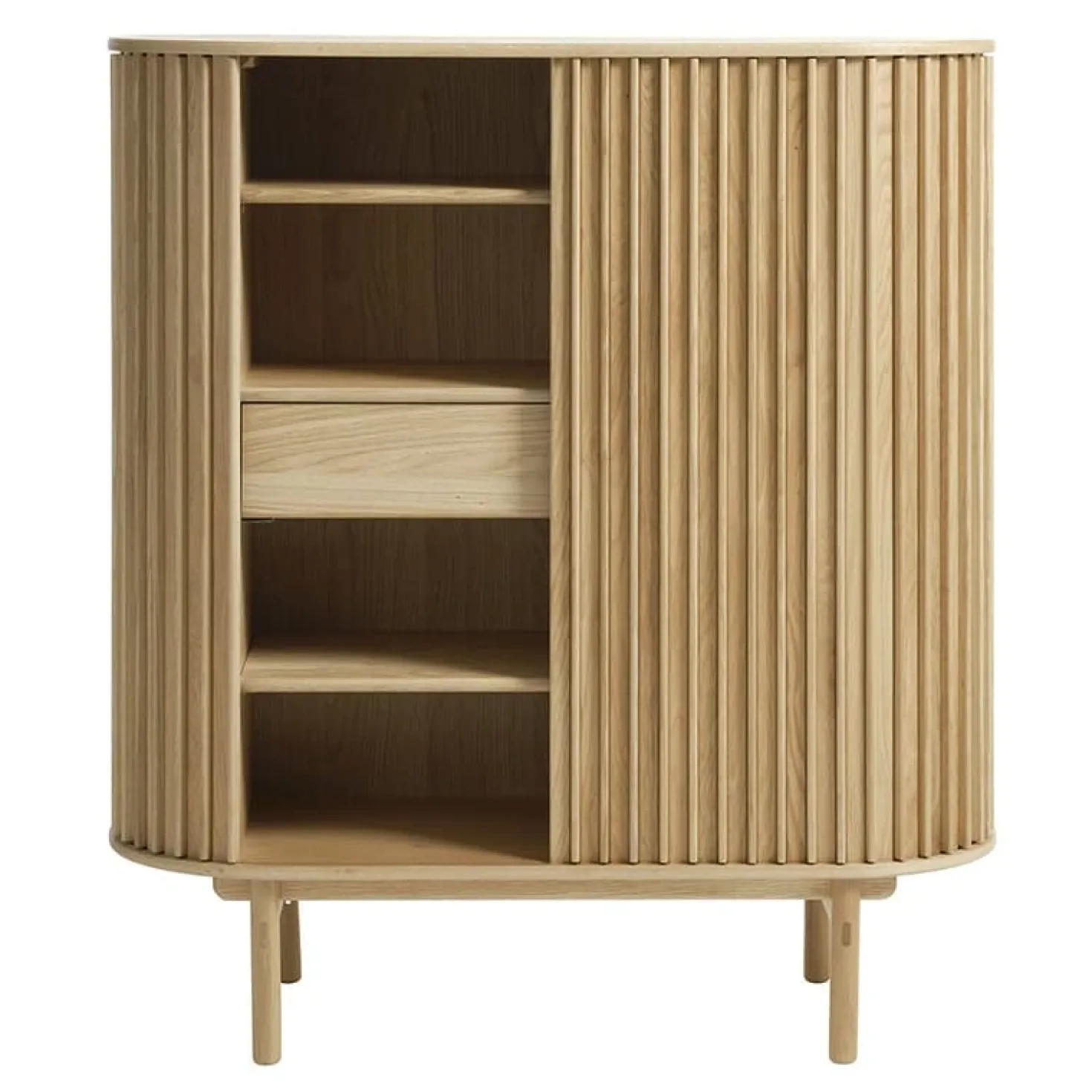 Christoffer vitrinekast naturel eikenhoutfineer 90cm