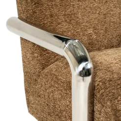 Chromette Fauteuil Bruin met chrome