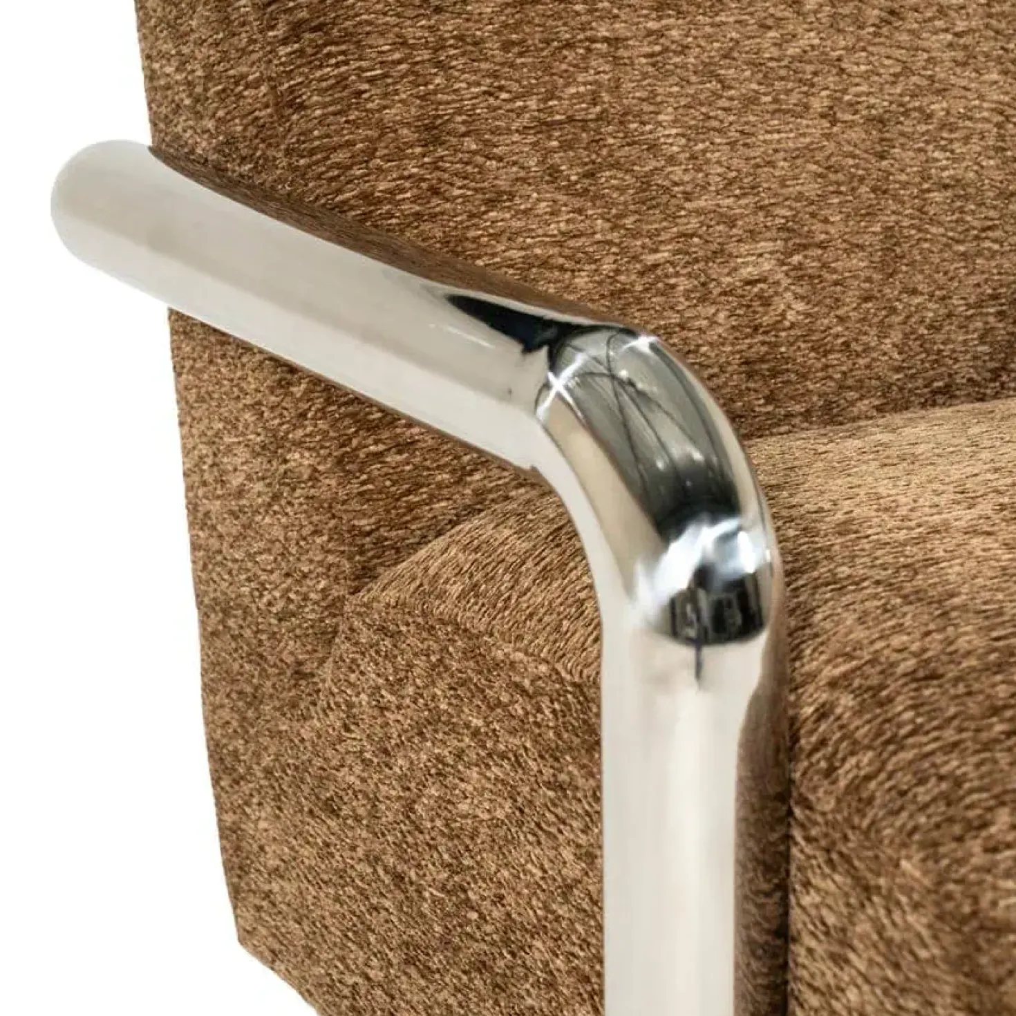Chromette Fauteuil Bruin met chrome