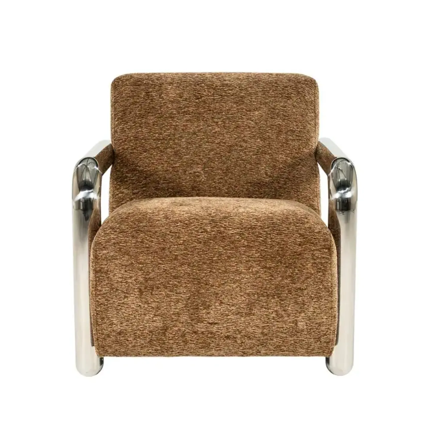 Chromette Fauteuil Bruin met chrome