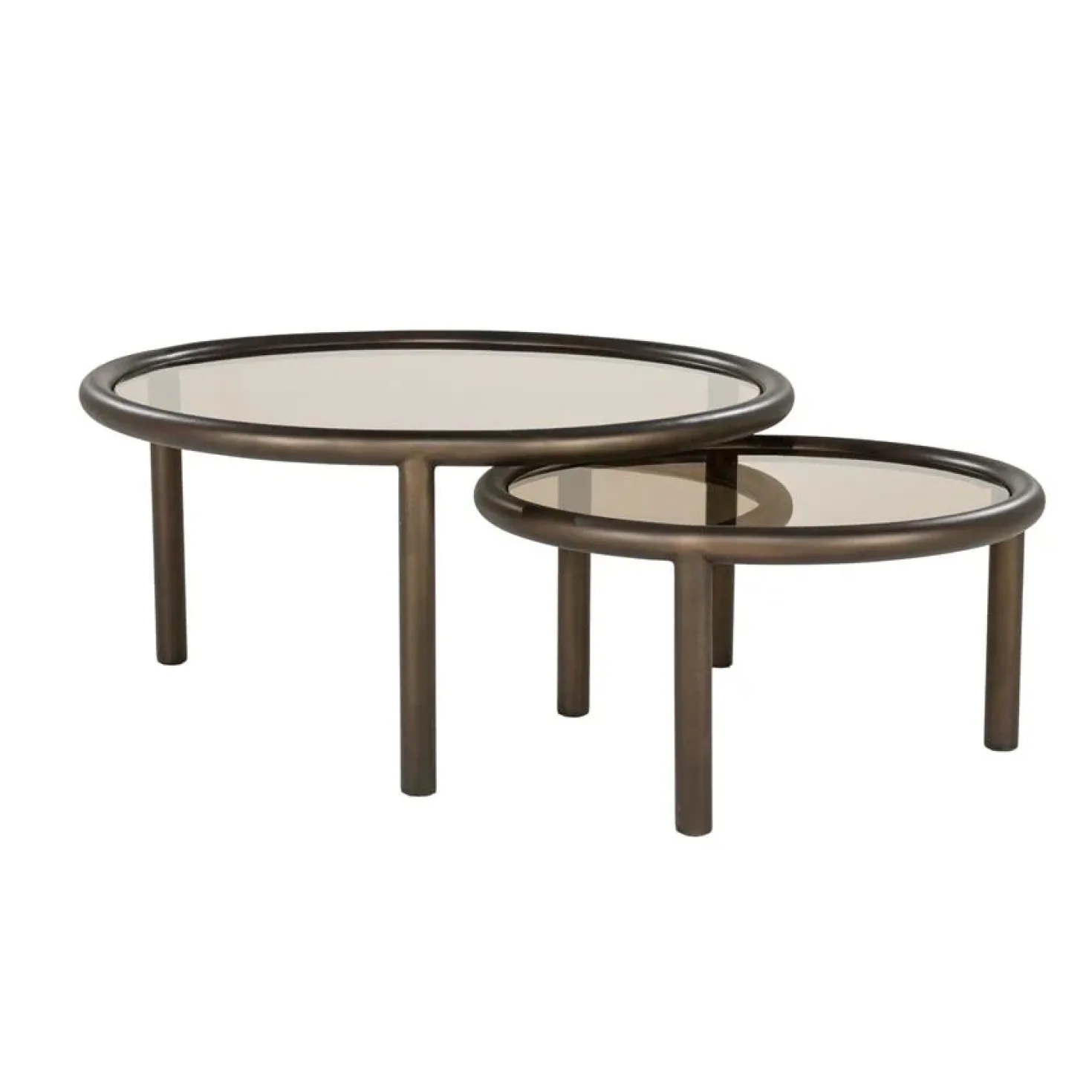 Circo Salontafel Set van 2 Rond Bruin