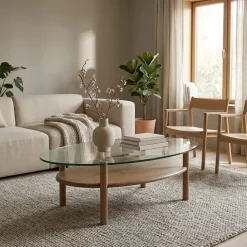 Cleo Salontafel Lichtbruin 101cm