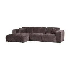 Cloud Chaise longue bank links chenille bruin