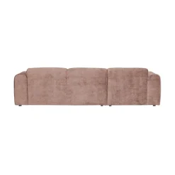 Cloud Chaise longue bank links chenille taupe/roze