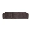 Cloud Chaise longue bank rechts chenille bruin