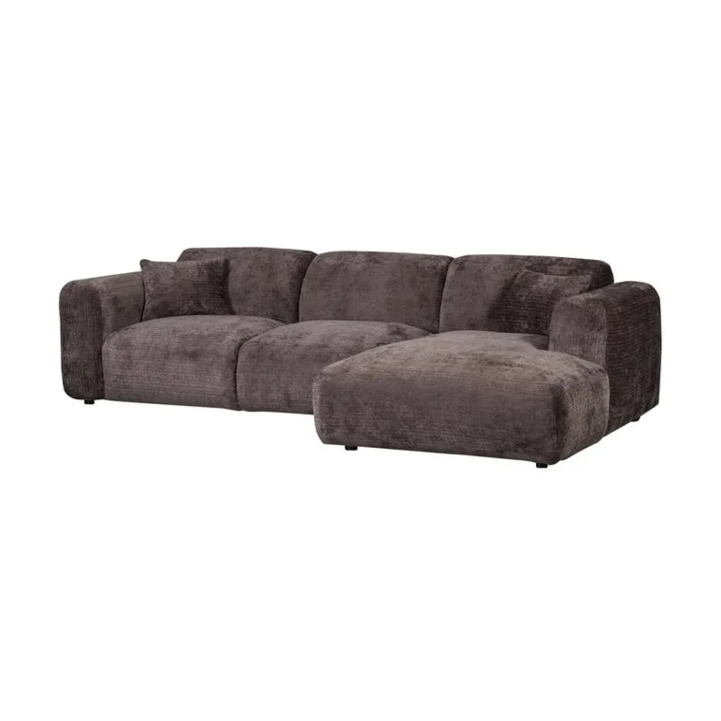 Cloud Chaise longue bank rechts chenille bruin