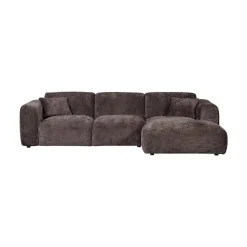Cloud Chaise longue bank rechts chenille bruin