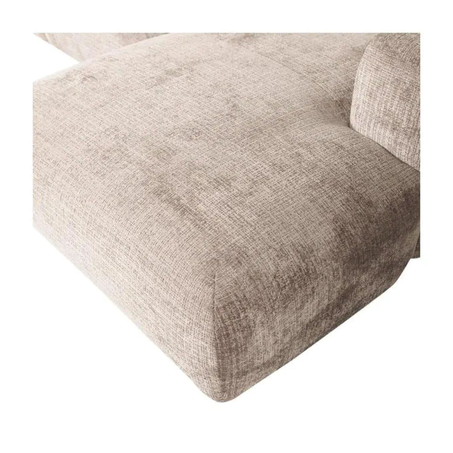 Cloud Chaise longue bank rechts chenille naturel