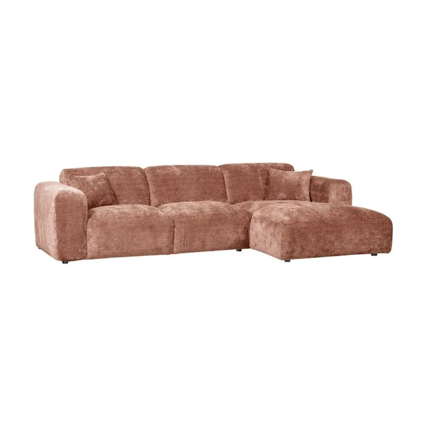 Cloud Chaise longue bank rechts chenille terracotta