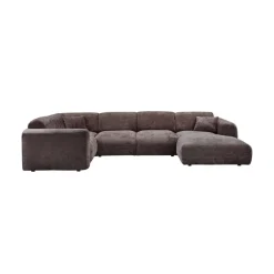 Cloud Hoekbank links geweven chenille bruin