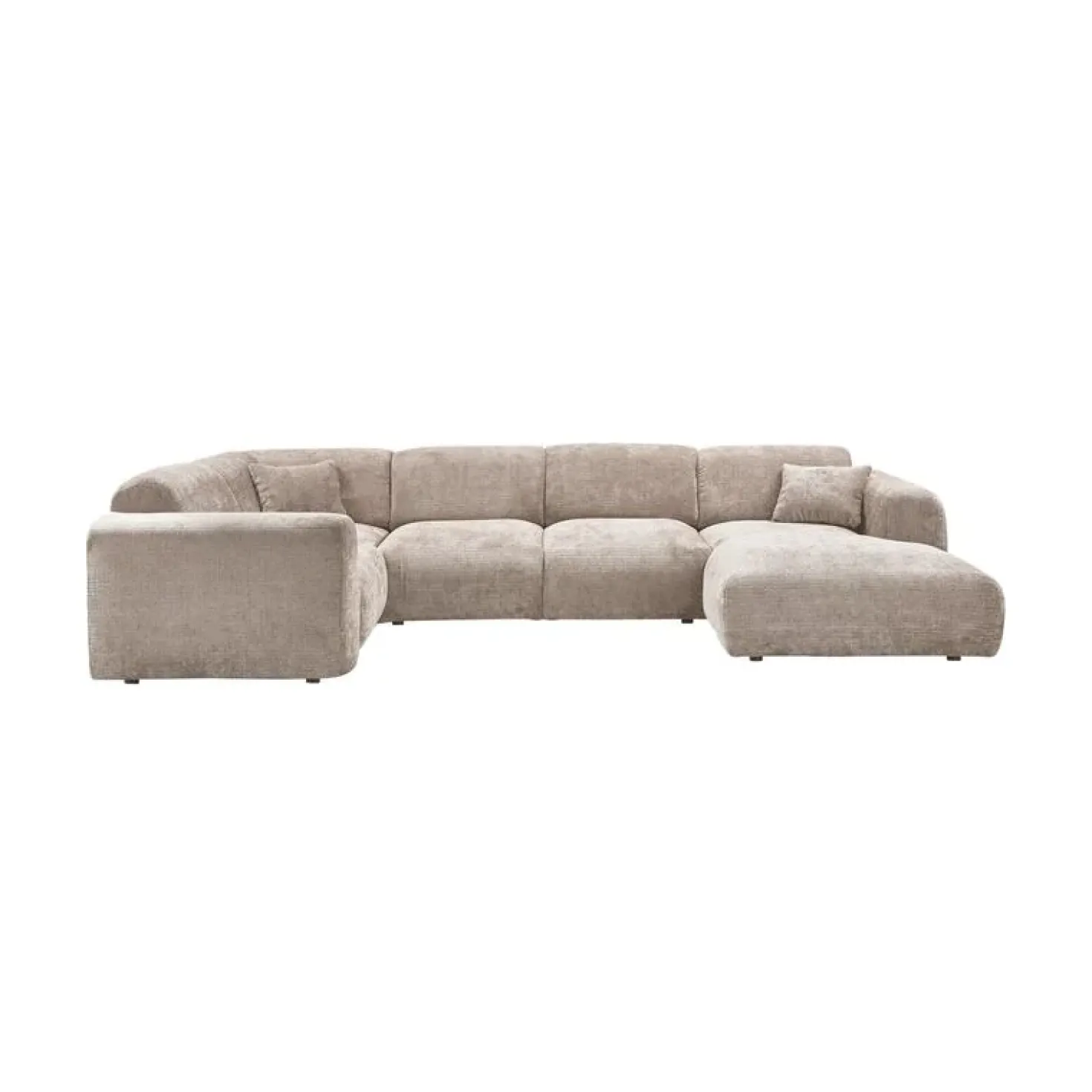 Cloud Hoekbank links geweven chenille naturel