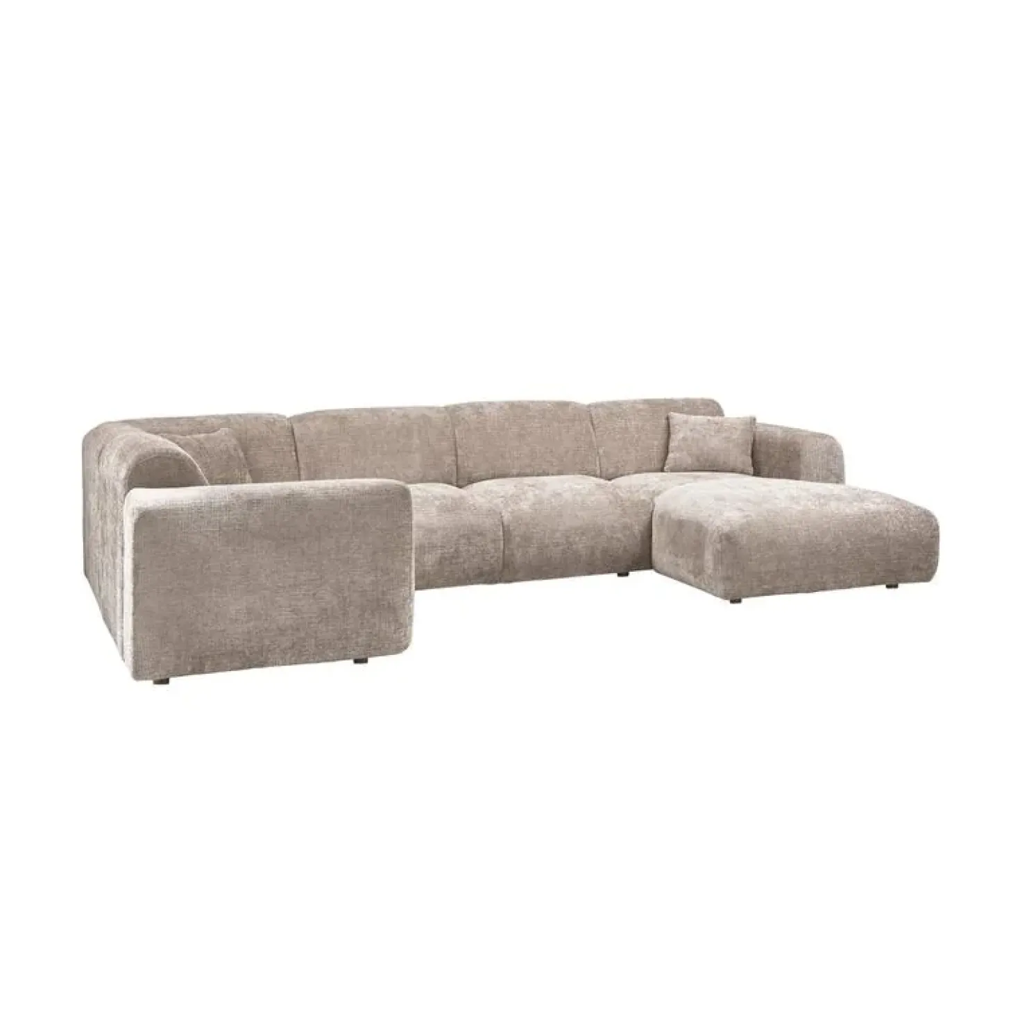 Cloud Hoekbank links geweven chenille naturel