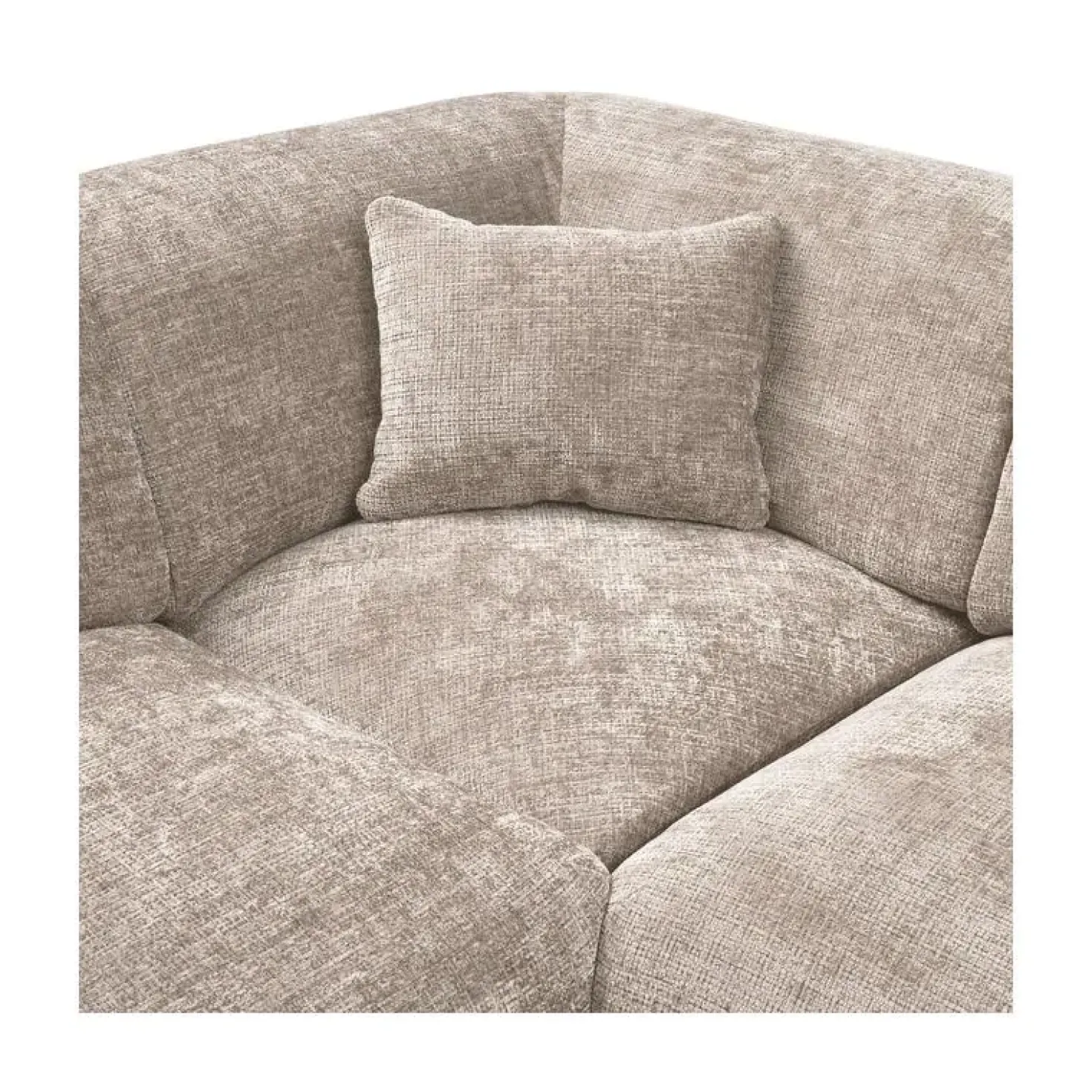 Cloud Hoekbank links geweven chenille naturel