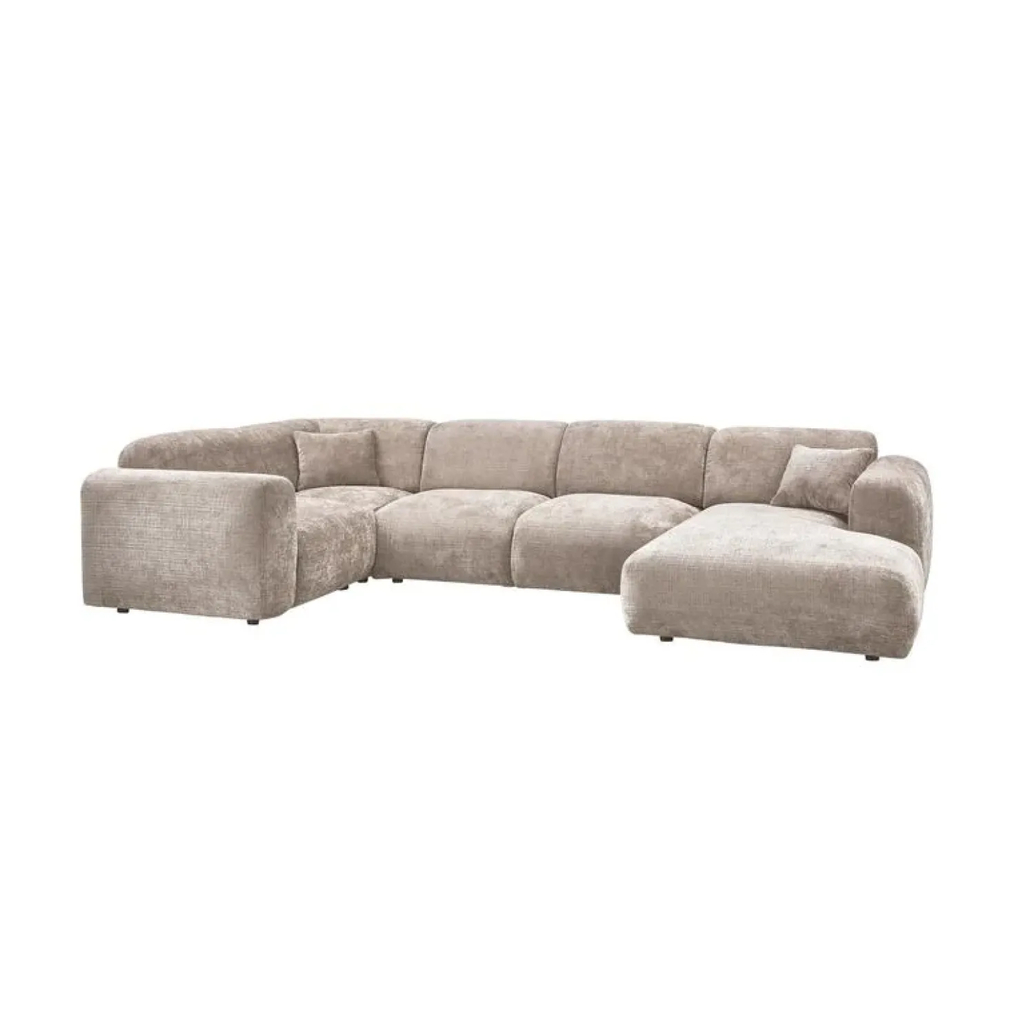 Cloud Hoekbank links geweven chenille naturel