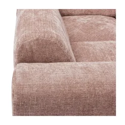 Cloud Hoekbank links geweven chenille taupe/roze
