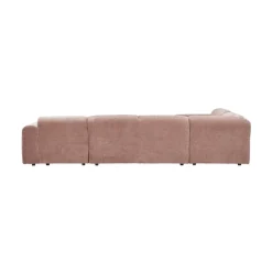 Cloud Hoekbank links geweven chenille taupe/roze
